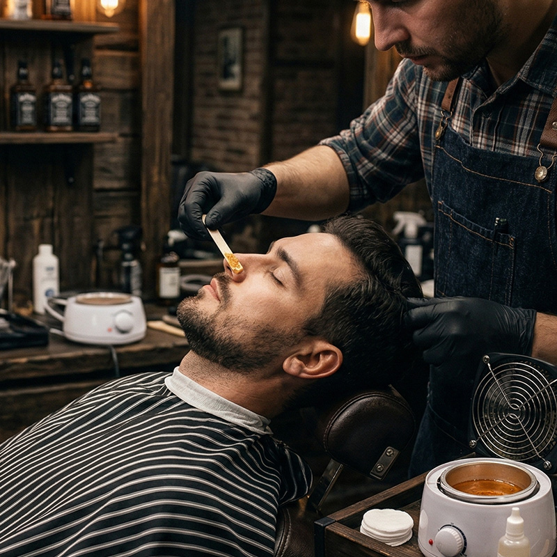 Usługi woskowania i depilacji nosa, uszu i brwi w Joker Barber Rzeszów